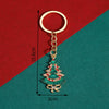 Cute Christmas Tree And Santa Claus Keychain Pendant Zinc Alloy Cartoon Bag Charm Key Ring Holiday Accessory
