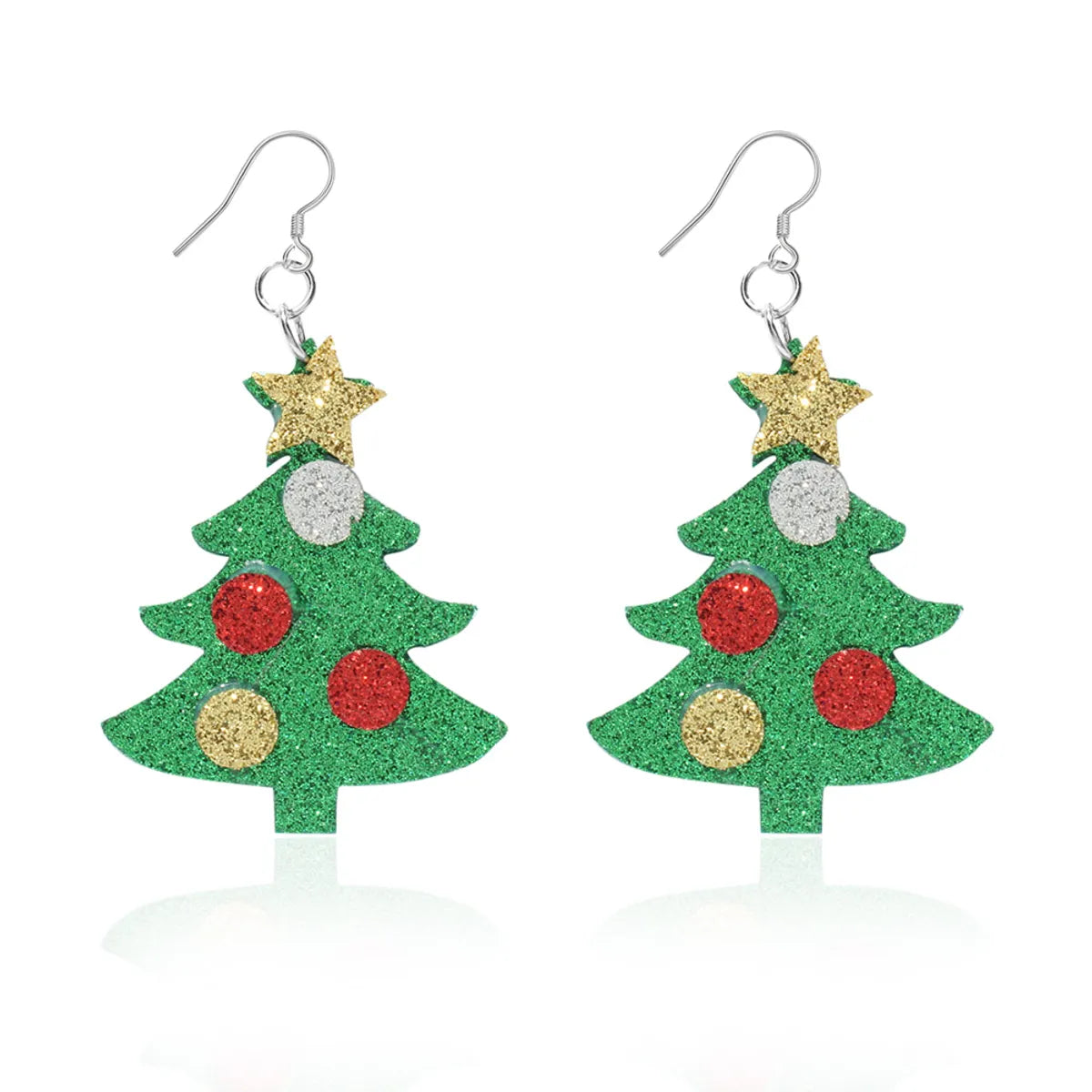 Cute Christmas Tree Pu Leather Women's Drop Earrings 1 Pair