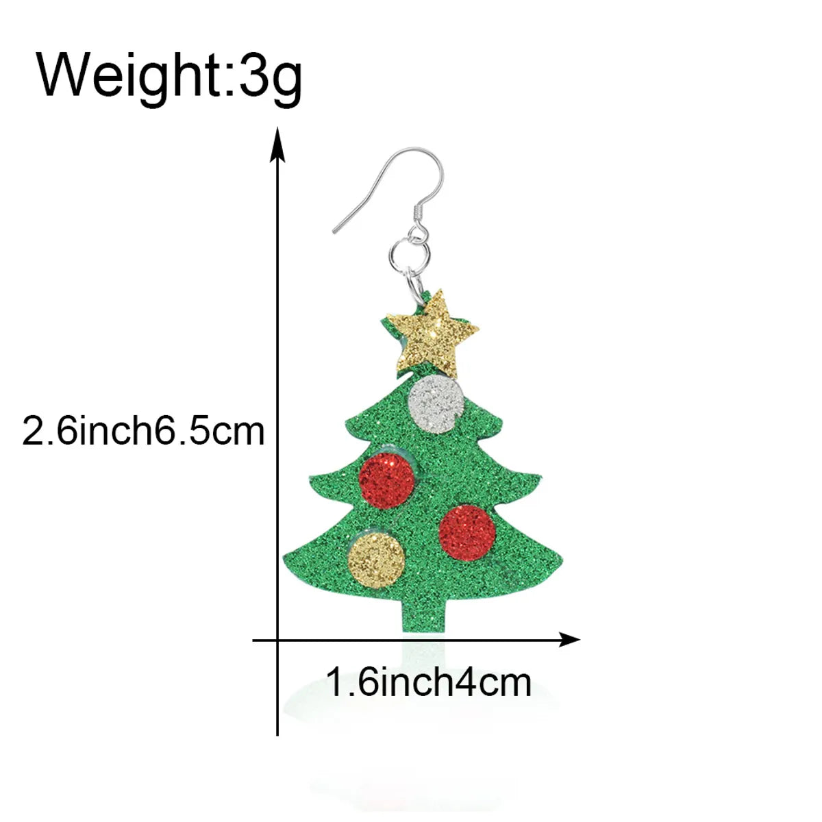 Cute Christmas Tree Pu Leather Women's Drop Earrings 1 Pair