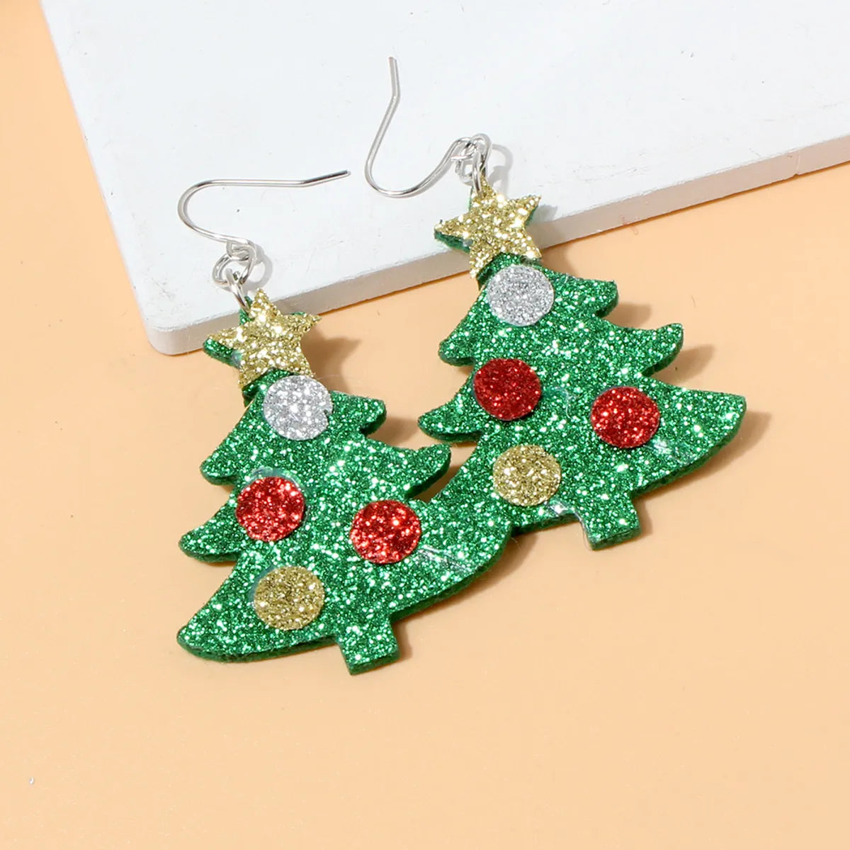 Cute Christmas Tree Pu Leather Women's Drop Earrings 1 Pair