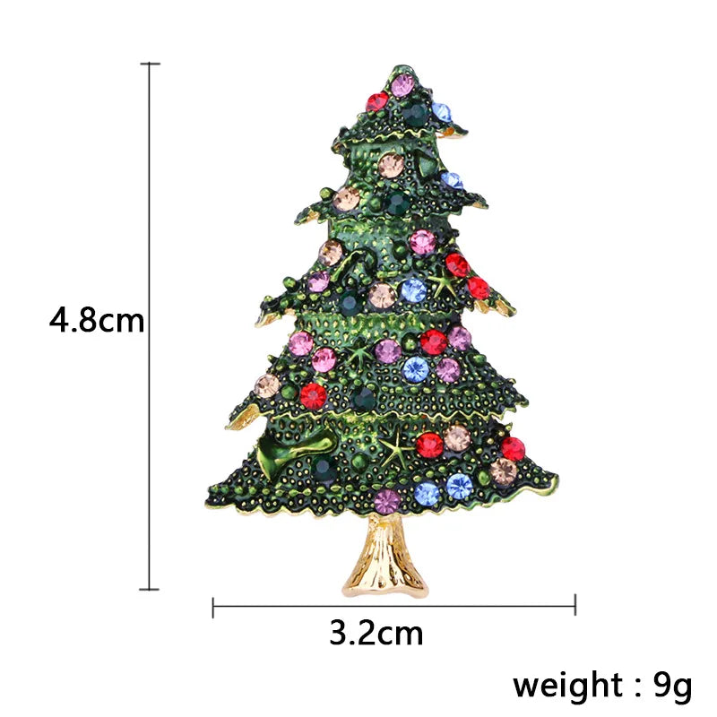 Cute Christmas Tree Santa Claus Bell Alloy Plating Unisex Brooches