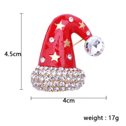 Cute Christmas Tree Santa Claus Bell Alloy Plating Unisex Brooches