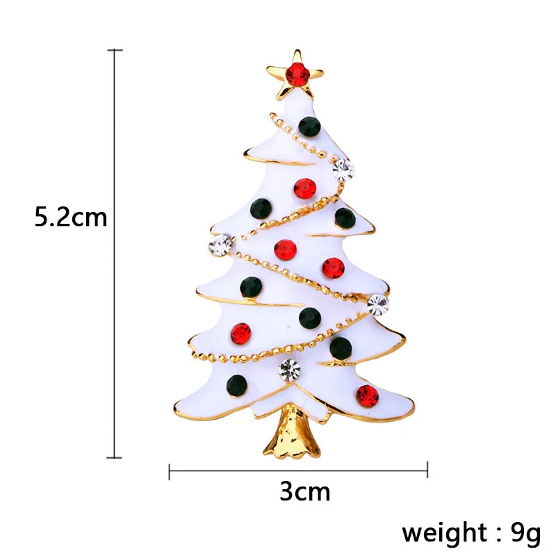 Cute Christmas Tree Santa Claus Bell Alloy Plating Unisex Brooches