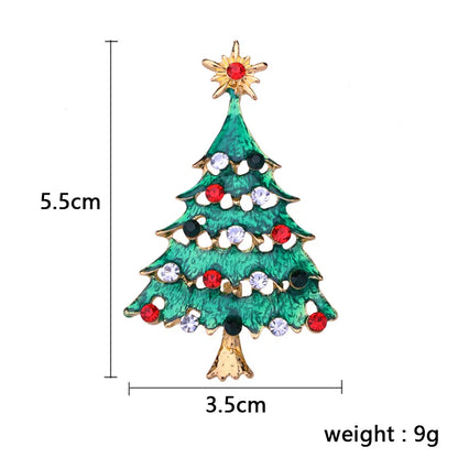 Cute Christmas Tree Santa Claus Bell Alloy Plating Unisex Brooches