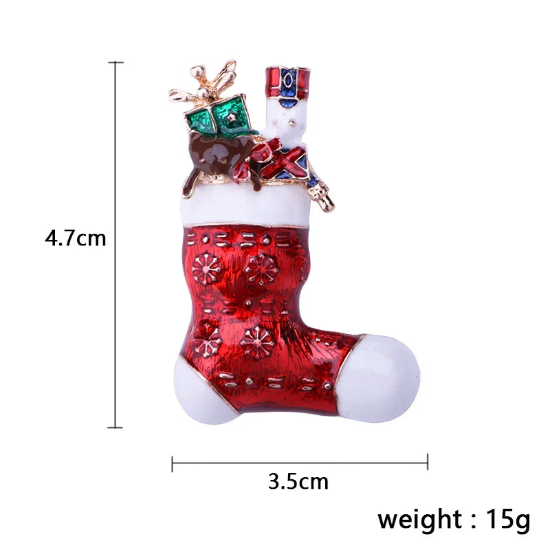 Cute Christmas Tree Santa Claus Bell Alloy Plating Unisex Brooches