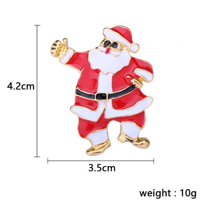 Cute Christmas Tree Santa Claus Bell Alloy Plating Unisex Brooches