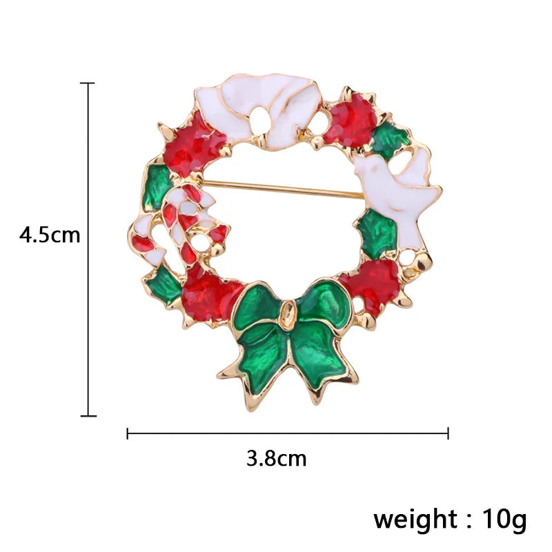 Cute Christmas Tree Santa Claus Bell Alloy Plating Unisex Brooches