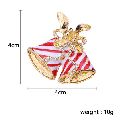 Cute Christmas Tree Santa Claus Bell Alloy Plating Unisex Brooches