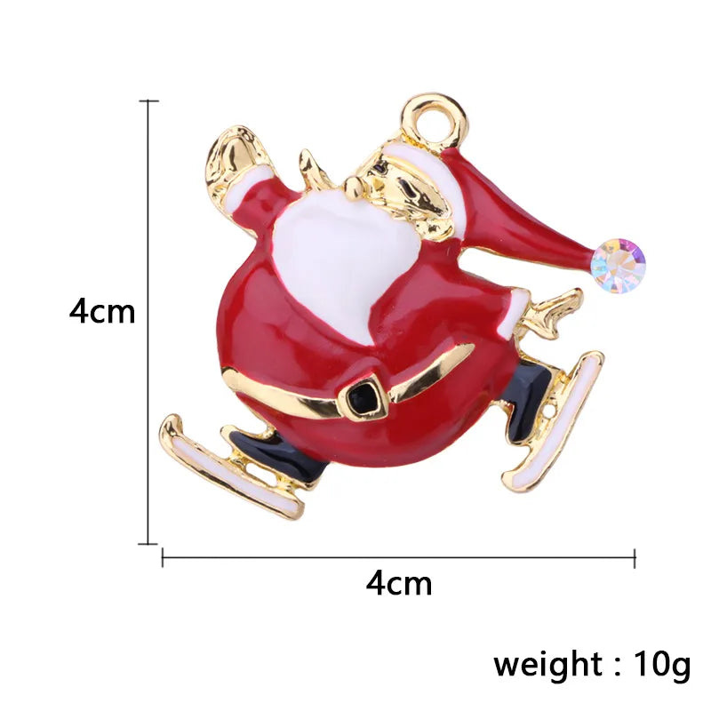 Cute Christmas Tree Santa Claus Bell Alloy Plating Unisex Brooches