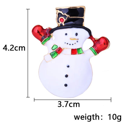 Cute Christmas Tree Santa Claus Bell Alloy Plating Unisex Brooches