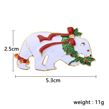 Cute Christmas Tree Santa Claus Bell Alloy Plating Unisex Brooches