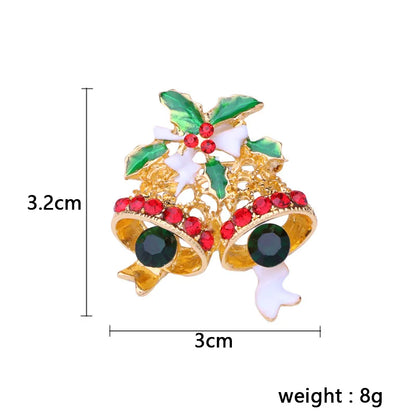 Cute Christmas Tree Santa Claus Bell Alloy Plating Unisex Brooches