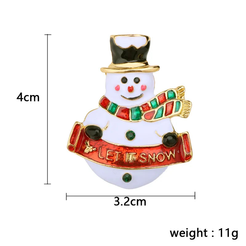 Cute Christmas Tree Santa Claus Bell Alloy Plating Unisex Brooches