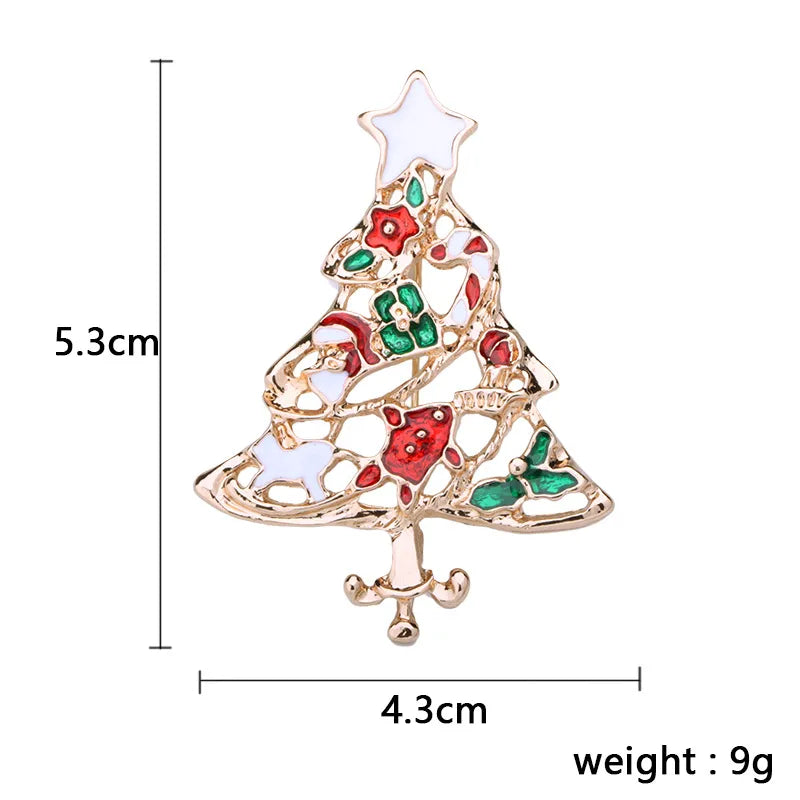 Cute Christmas Tree Santa Claus Bell Alloy Plating Unisex Brooches