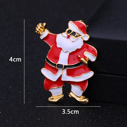 Cute Christmas Tree Santa Claus Bell Alloy Plating Unisex Brooches