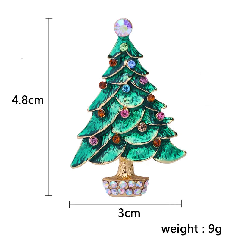 Cute Christmas Tree Santa Claus Bell Alloy Plating Unisex Brooches