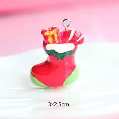 1 Piece Resin Christmas Tree Santa Claus Christmas Socks