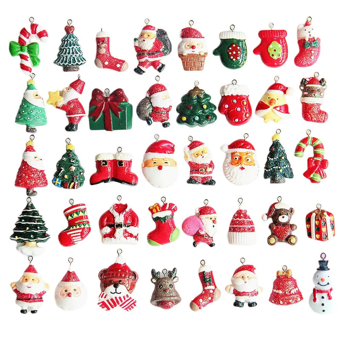 1 Piece Resin Christmas Tree Santa Claus Christmas Socks