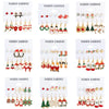 1 Set Cute Christmas Tree Santa Claus Snowman Alloy Drop Earrings Ear Studs
