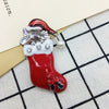 Cute Christmas Tree Snowman Elk Imitation Pearl Alloy Rhinestone Unisex Brooches