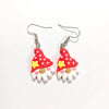 Cute Christmas Tree Snowman Elk Resin Three-Dimensional Christmas Women'S Ear Hook 1 Pair