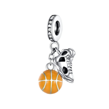 Cute Classic Style Basketball Football Copper Plating Inlay Zircon Jewelry Accessories