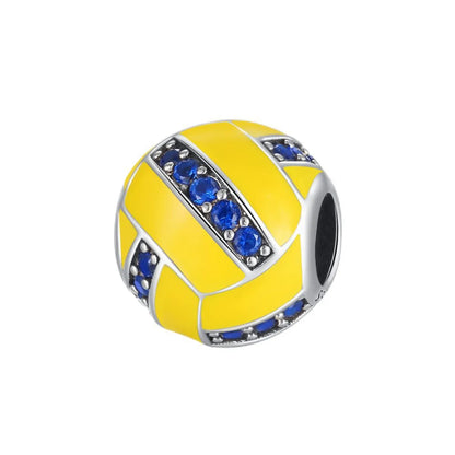 Cute Classic Style Basketball Football Copper Plating Inlay Zircon Jewelry Accessories