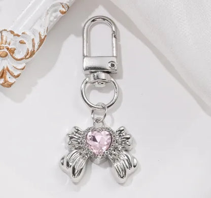 Cute Classic Style Heart Shape Alloy Bag Pendant Keychain