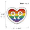 Cute Classic Style Rainbow Heart Shape Alloy Enamel Women'S Brooches