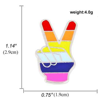 Cute Classic Style Rainbow Heart Shape Alloy Enamel Women'S Brooches