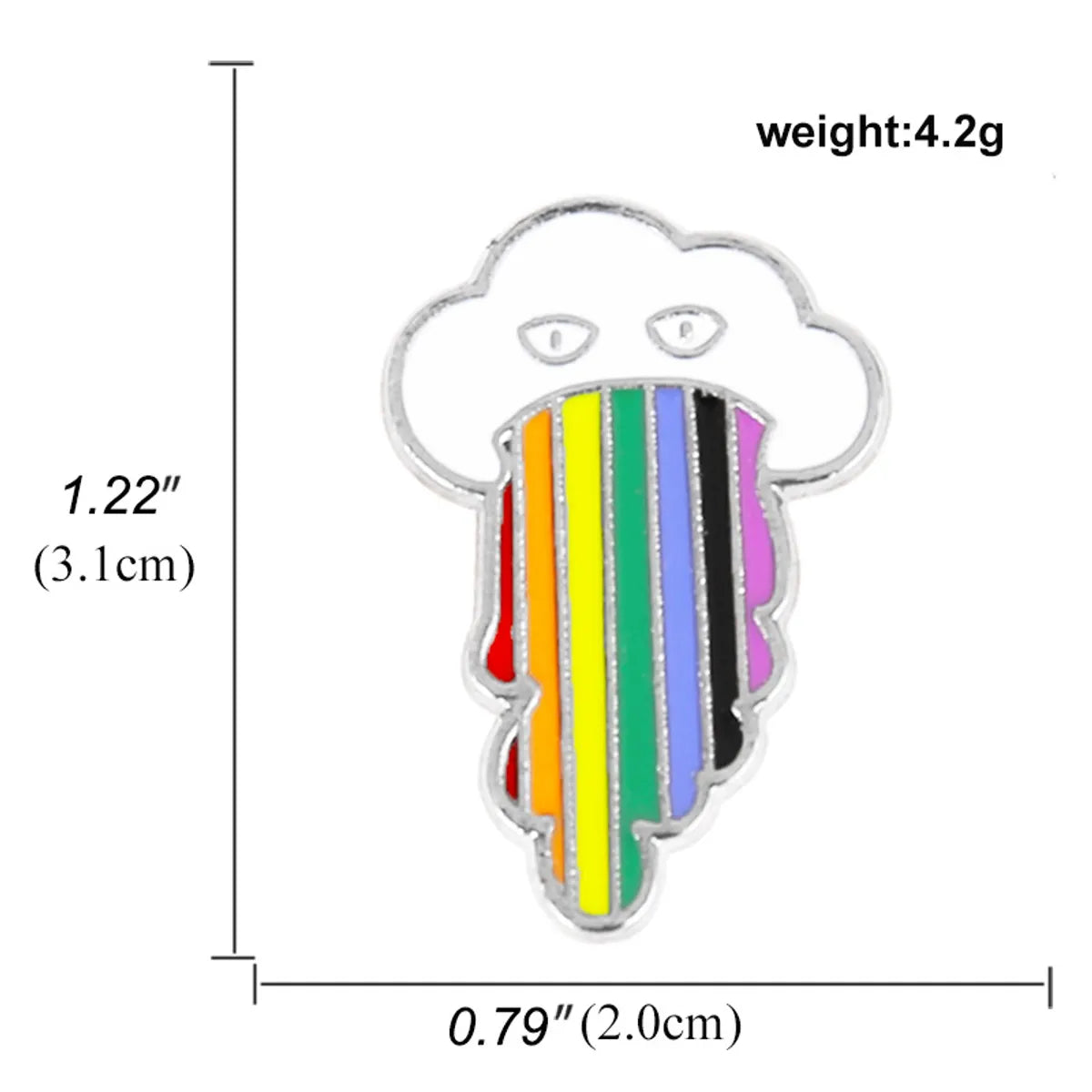 Cute Classic Style Rainbow Heart Shape Alloy Enamel Women'S Brooches