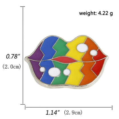 Cute Classic Style Rainbow Heart Shape Alloy Enamel Women'S Brooches