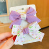 Cute Cloth Bow Hair Clip For Girls Baby Bangs Side Hairpin Soft Bow Headdress Accessory