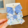Cute Cloth Bow Hair Clip For Girls Baby Bangs Side Hairpin Soft Bow Headdress Accessory