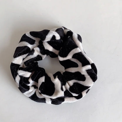 Cute Color Block Plaid Cloth Hair Tie