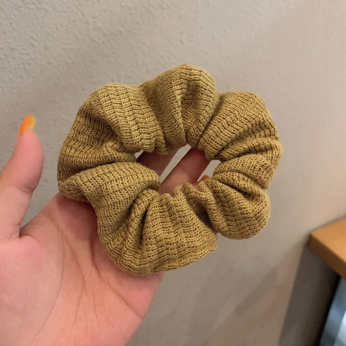 Cute Color Block Plaid Cloth Hair Tie