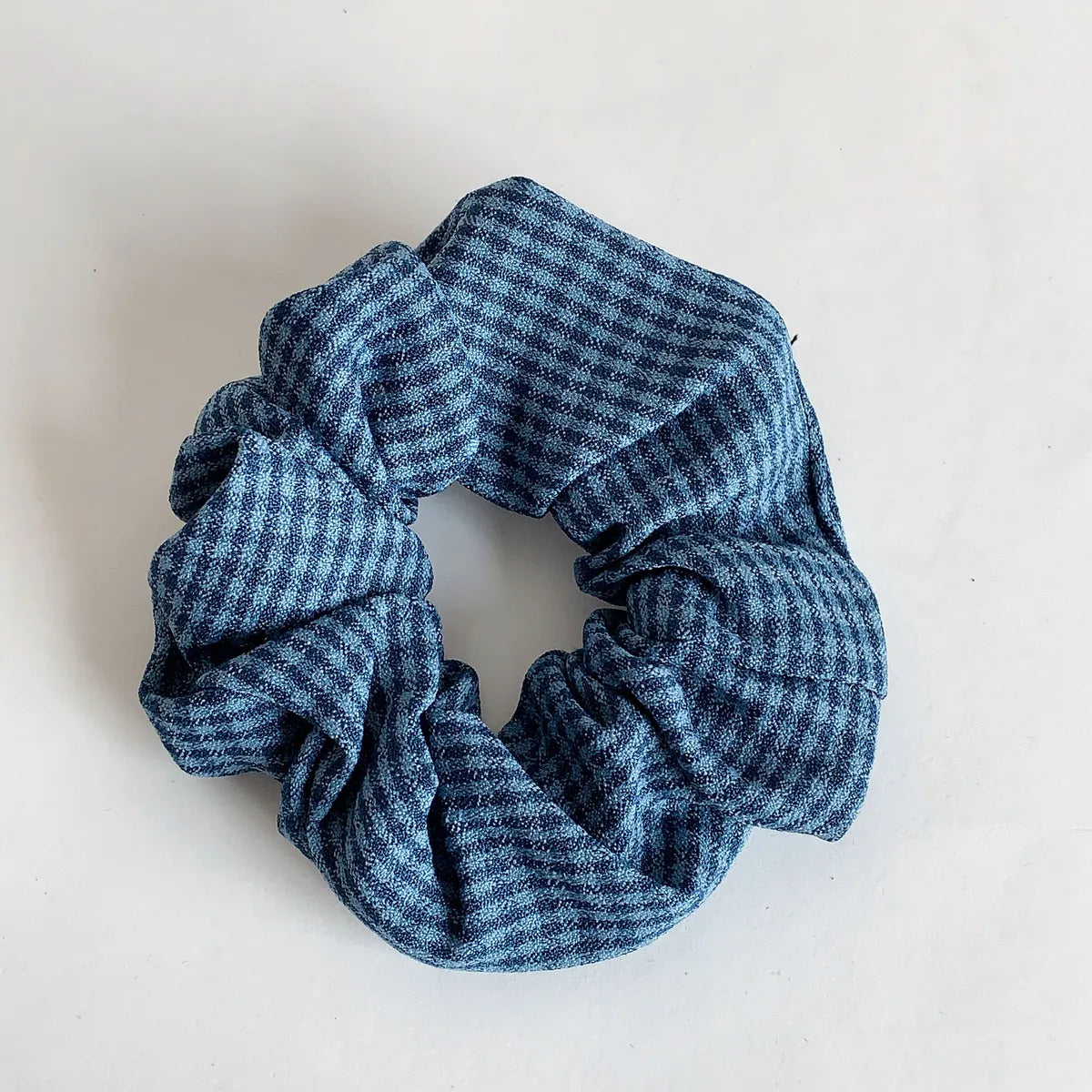 Cute Color Block Plaid Cloth Hair Tie