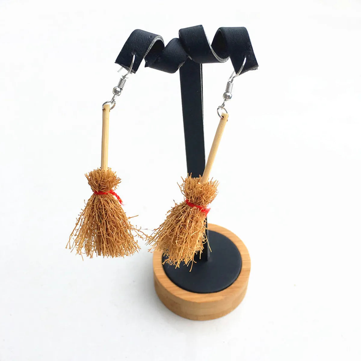 Cute Contrast Color Witch Flying Witch'S Broom Earrings Wholesale