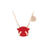 Cute Cow Zodiac Temperaturesensitive Colorchanging Pendant Women's S925 Sterling Silver Clavicle Necklace With Cross Chain And Electroplating Design