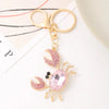 Cute Crab Zinc Alloy Diamond Unisex Bag Pendant Keychain
