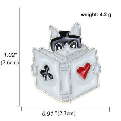 Cute Creative Pose Kitten Basket Brooch Cartoon Badge Brooch