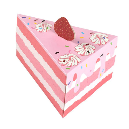 Cute Creative Triangle Cake Shape Table Candy Box Spot Birthday Party Color Gift Packaging Box