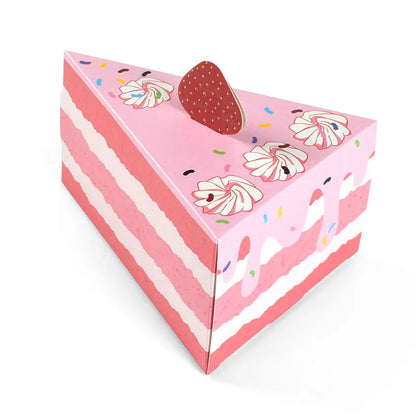 Cute Creative Triangle Cake Shape Table Candy Box Spot Birthday Party Color Gift Packaging Box