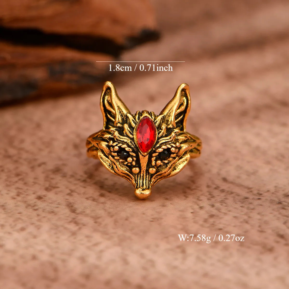 Cute Cross Heart Shape Fox Alloy Halloween Unisex Rings