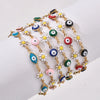 Cute Devil's Eye Flower Stainless Steel Enamel Bracelets