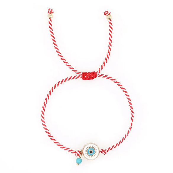 Cute Devil'S Eye Semi-Precious Stone Rope Wholesale Drawstring Bracelets