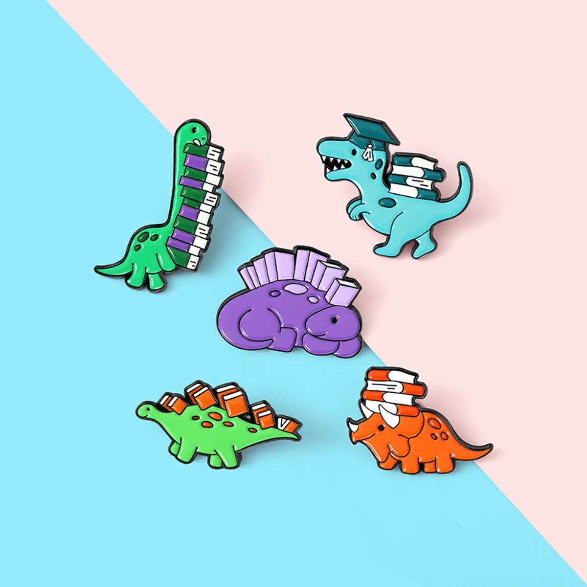 Cute Dinosaur Alloy Stoving Varnish Unisex Brooches