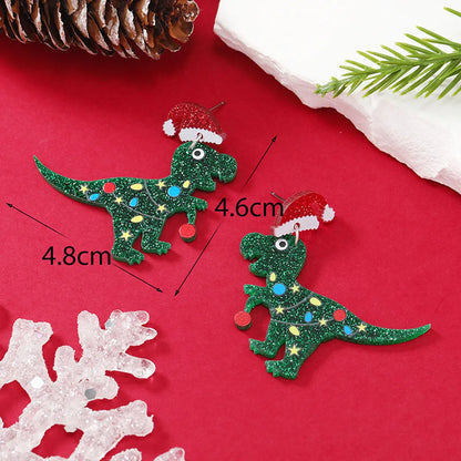 Cute Dinosaur Arylic Women's Drop Earrings