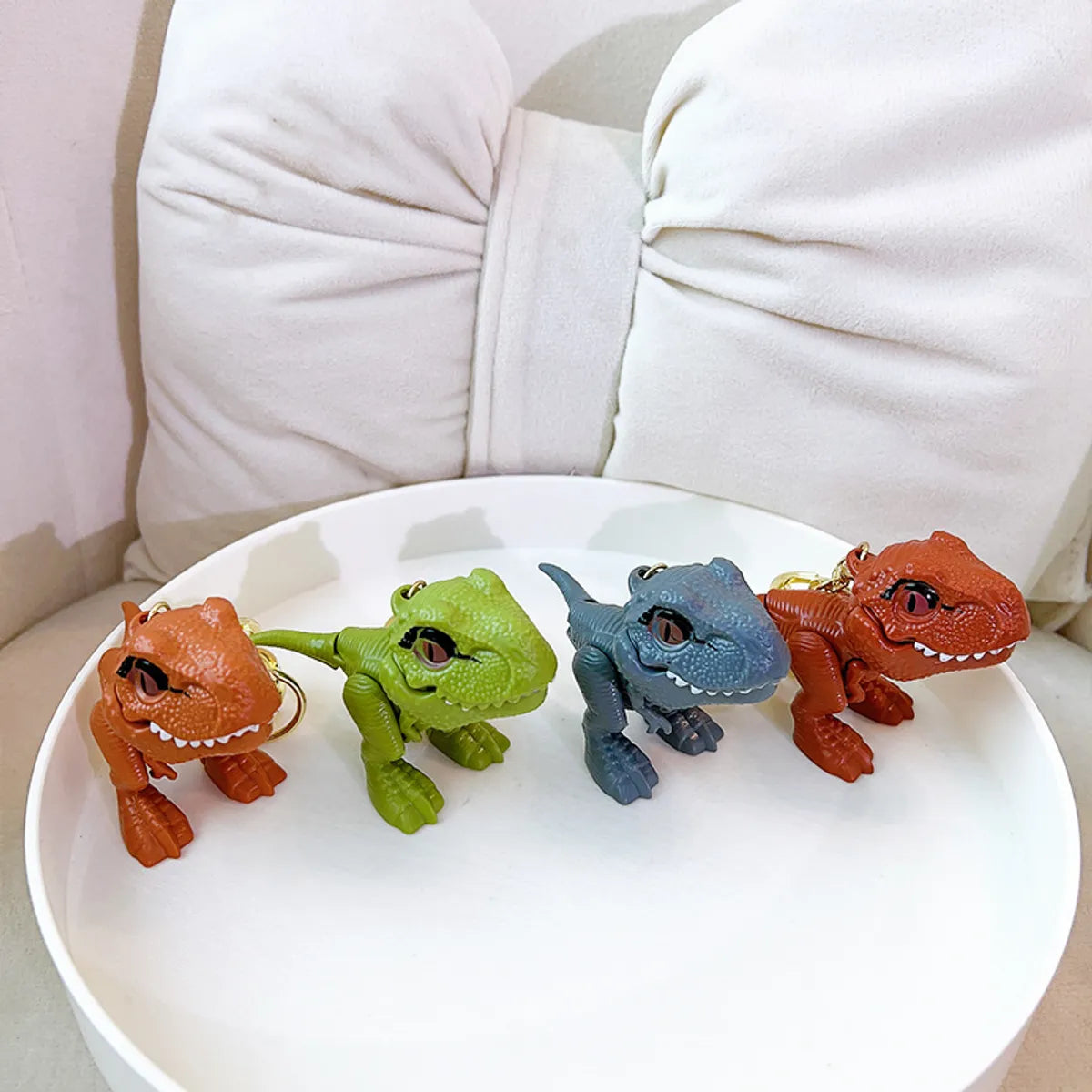 Cute Dinosaur Plastic Unisex Keychain