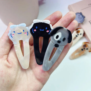 Cute Dog Acetic Acid Sheets Handmade Hair Clip